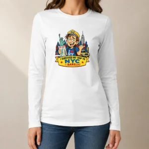 Nice Official NYC Trip Survivor Vector Slogan Long Sleeve Shirt