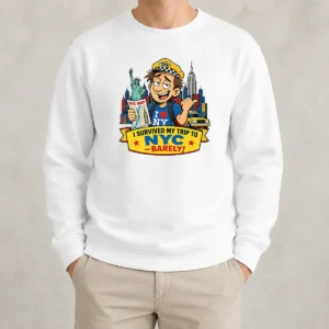 Nice Official NYC Trip Survivor Vector Slogan Sweater