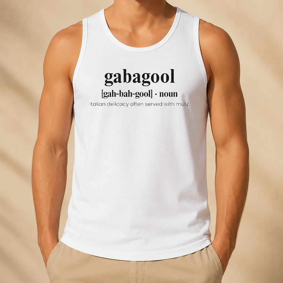 Nice Premium Gabagool Italian Delicacy Definition Mutz Tank Top