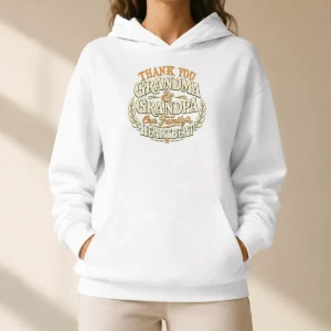 Nice Pretty Family Celebration Vintage Gratitude For Grandparents Hoodie