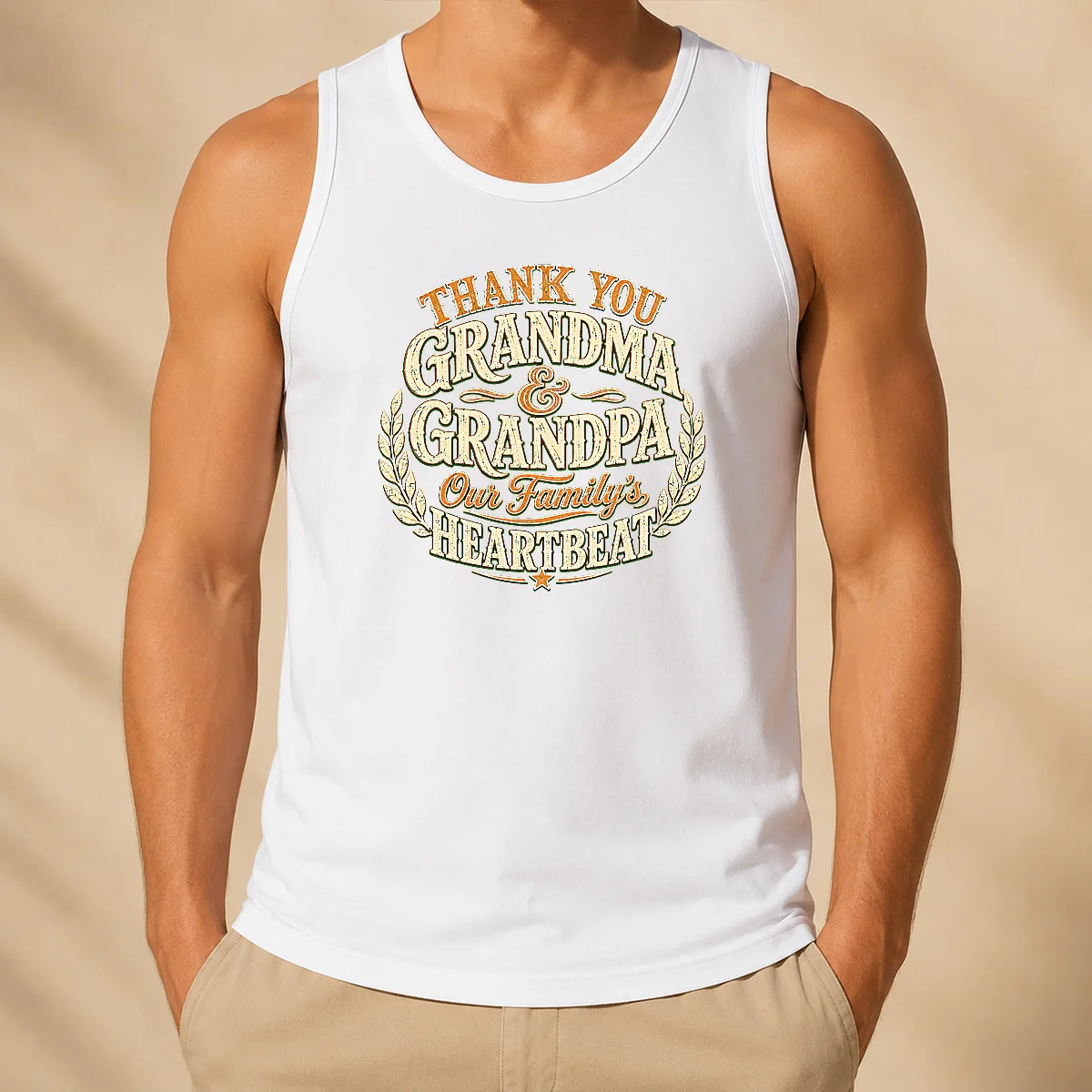 Nice Pretty Family Celebration Vintage Gratitude For Grandparents Tank Top
