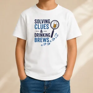 Nice Solving Clues And Drinking Brews Detective Kids T-Shirt