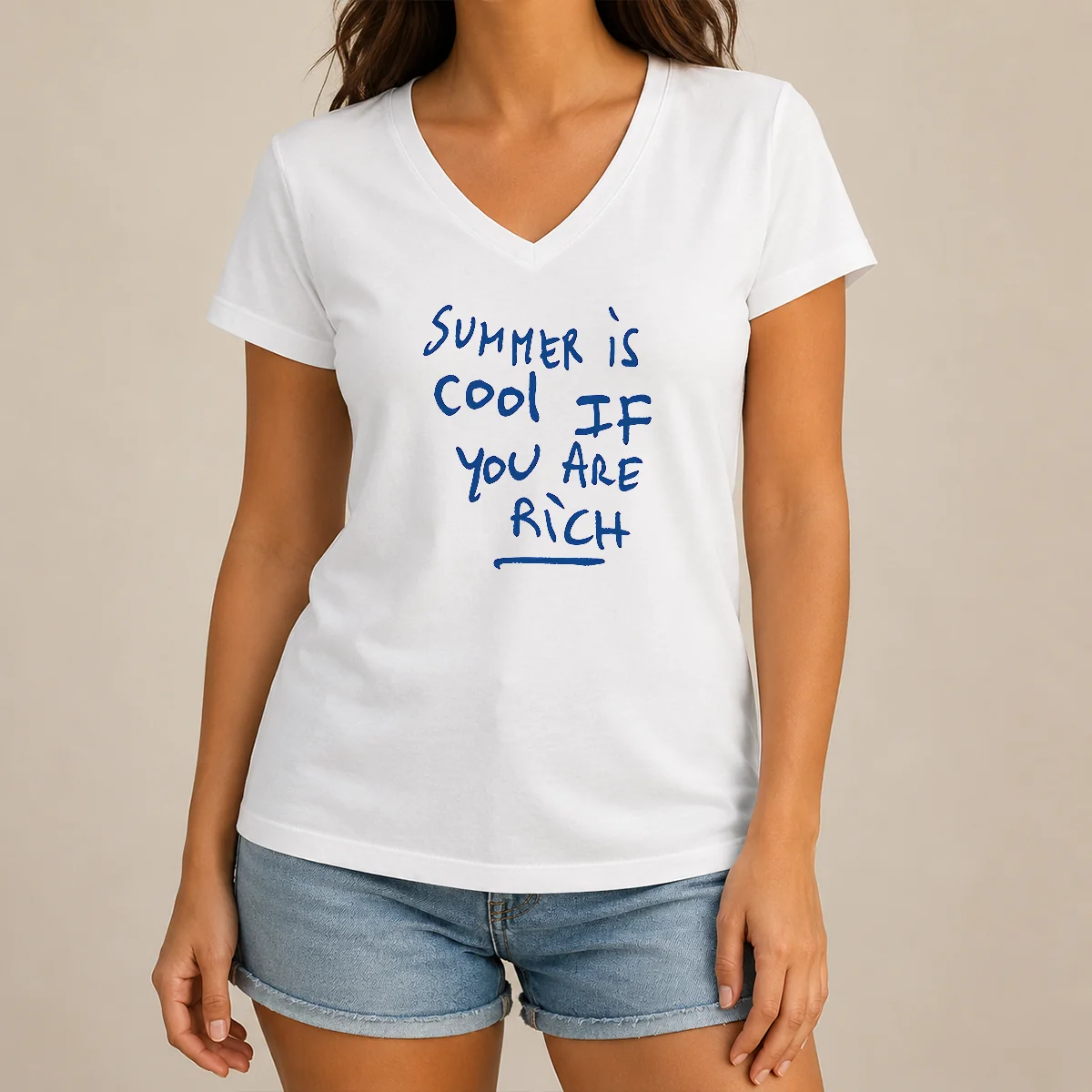 Nice Summer Is Cool If You V-Neck Shirt Nice Summer Is Cool If You V-Neck Shirt