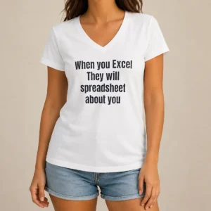 Nice When You Excel They Will Spreadsheet About You V-Neck Shirt