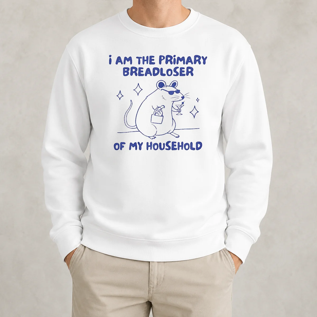 Official Hot I Am The Primary Breadloser Of My Household Rat Sweater