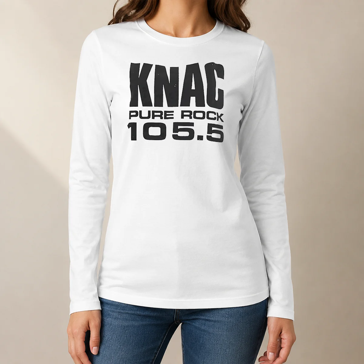 Official KNAC Pure Rock 105 5 Radio Station Long Sleeve Shirt