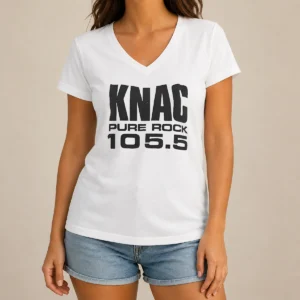 Official KNAC Pure Rock 105 5 Radio Station V-Neck Shirt
