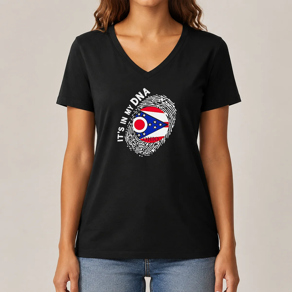 Official Ohio It'S In My DNA V-Neck Shirt Official Ohio It'S In My DNA V-Neck Shirt