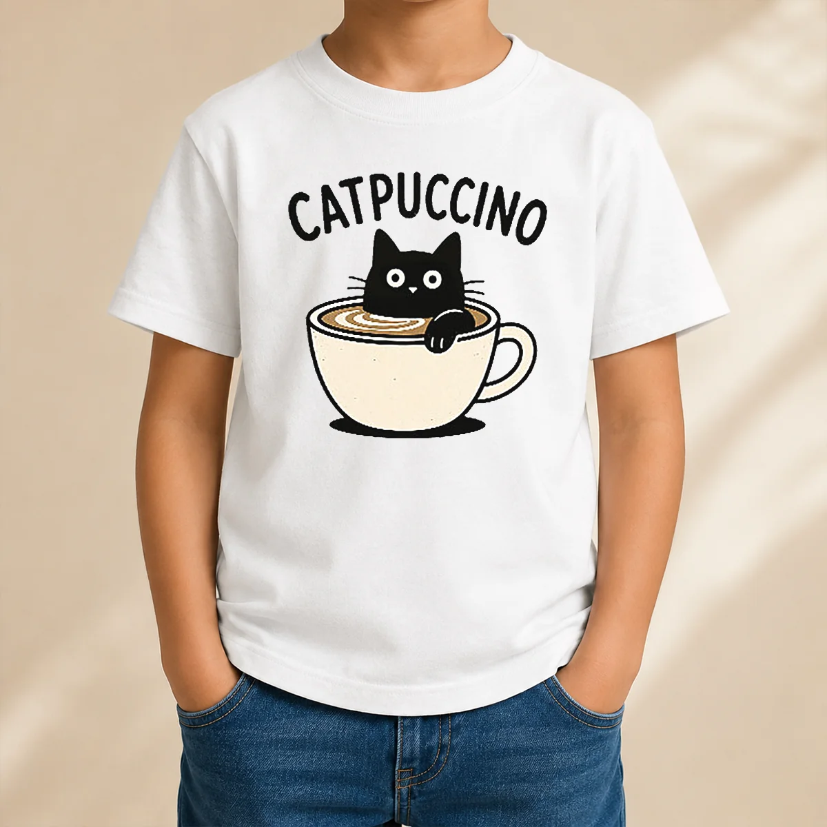 Official Pretty Catpuccino Kids T-Shirt