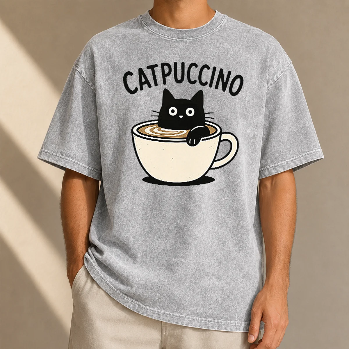 Official Pretty Catpuccino Washed T-Shirt