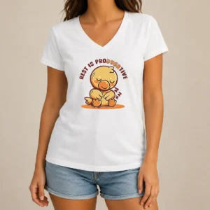 Official Resting Duck Rest Is Producktive V-Neck Shirt