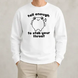 Official Tall Enough To Stab Your Throat Frog Sweater