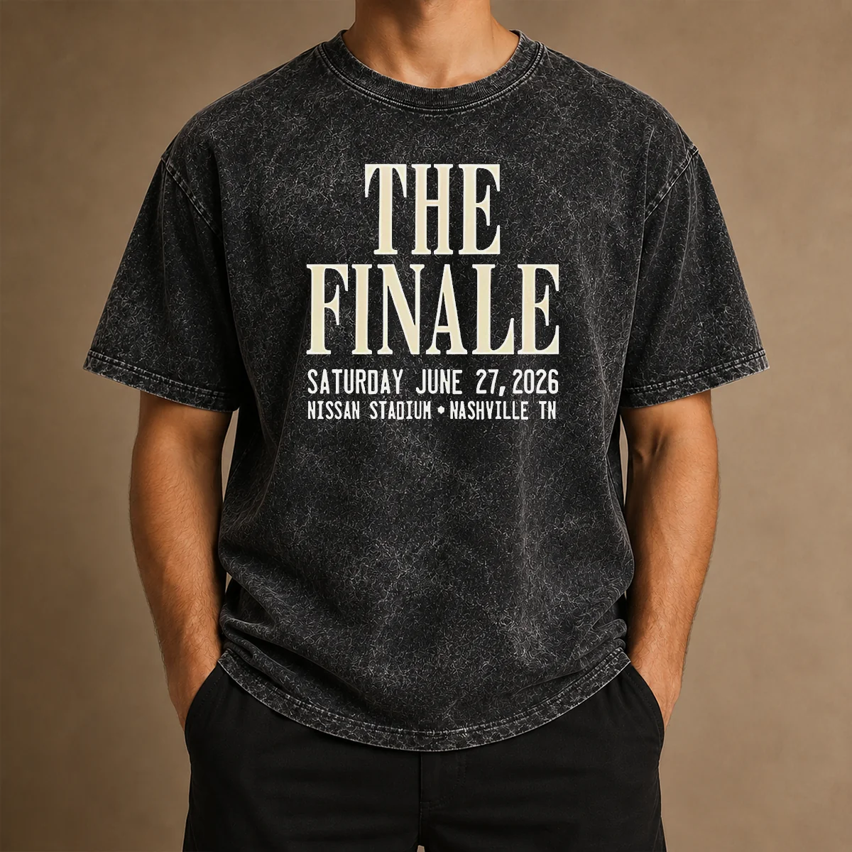Official The Finale Saturday June 27 2026 Nissan Stadium Nashville TN washed t shirt in soft faded fabric