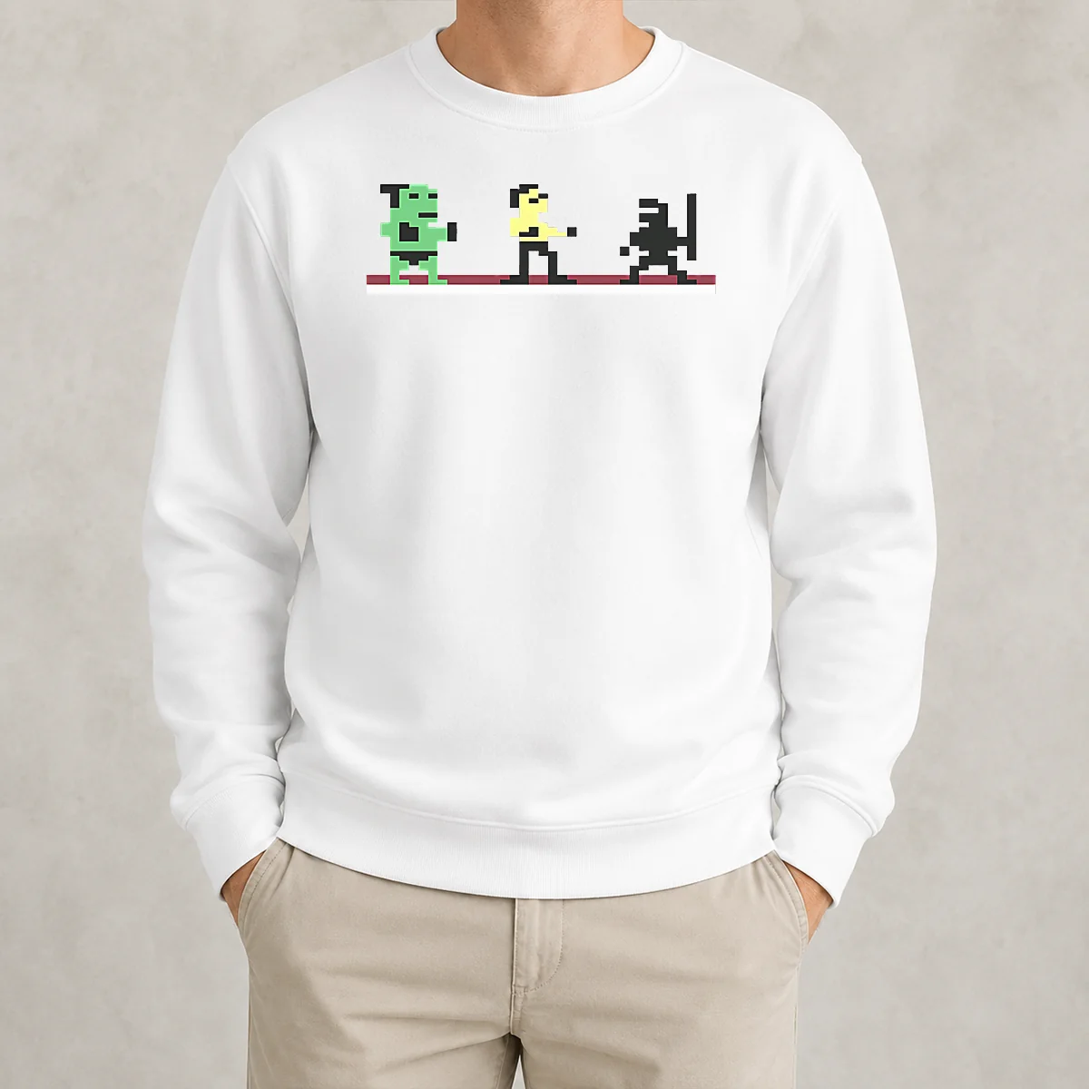Official Top Commodore 64 Sweater in classic fit with retro computer graphic design