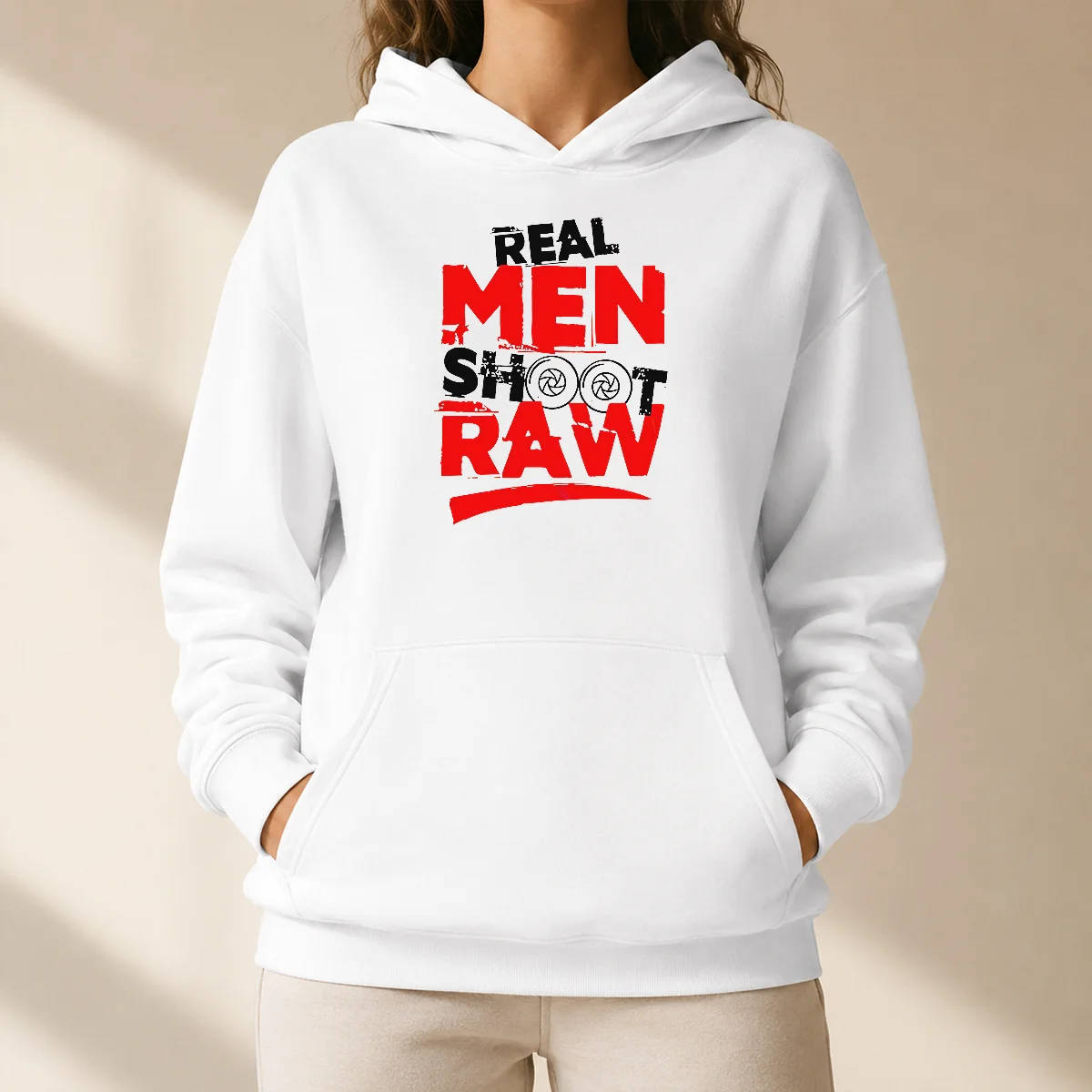 Original Real Men Shoot Raw Photography Camera Shutter Aperture Hoodie