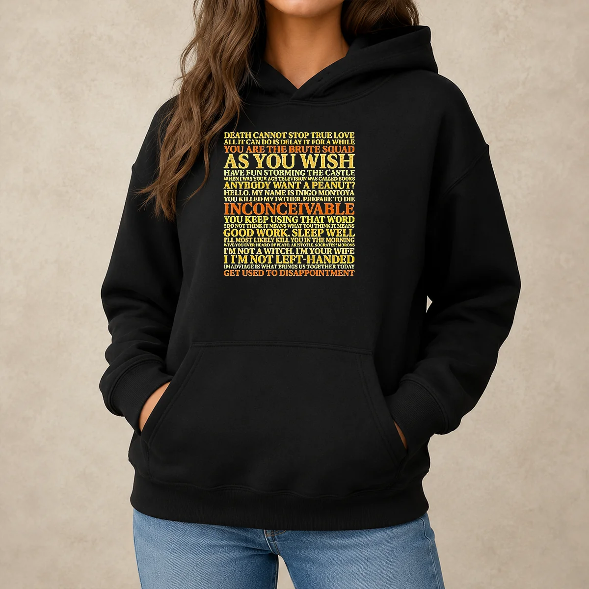 Original Top The Princess Bride Movie Quotes Collage Hoodie