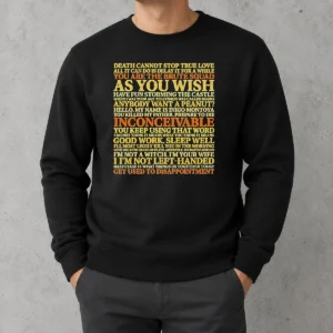 Original Top The Princess Bride Movie Quotes Collage Sweater