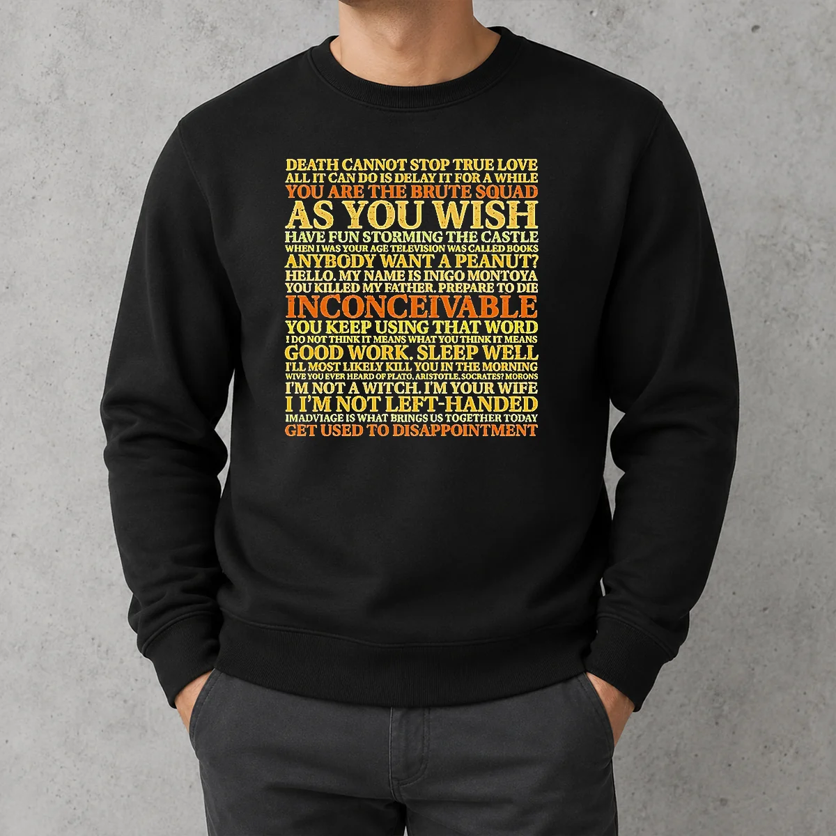 Original Top The Princess Bride Movie Quotes Collage Sweater