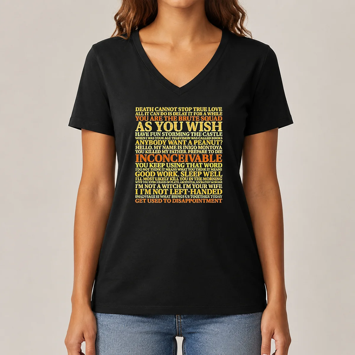Original Top The Princess Bride Movie V-Neck Shirt Original Top The Princess Bride Movie V-Neck Shirt