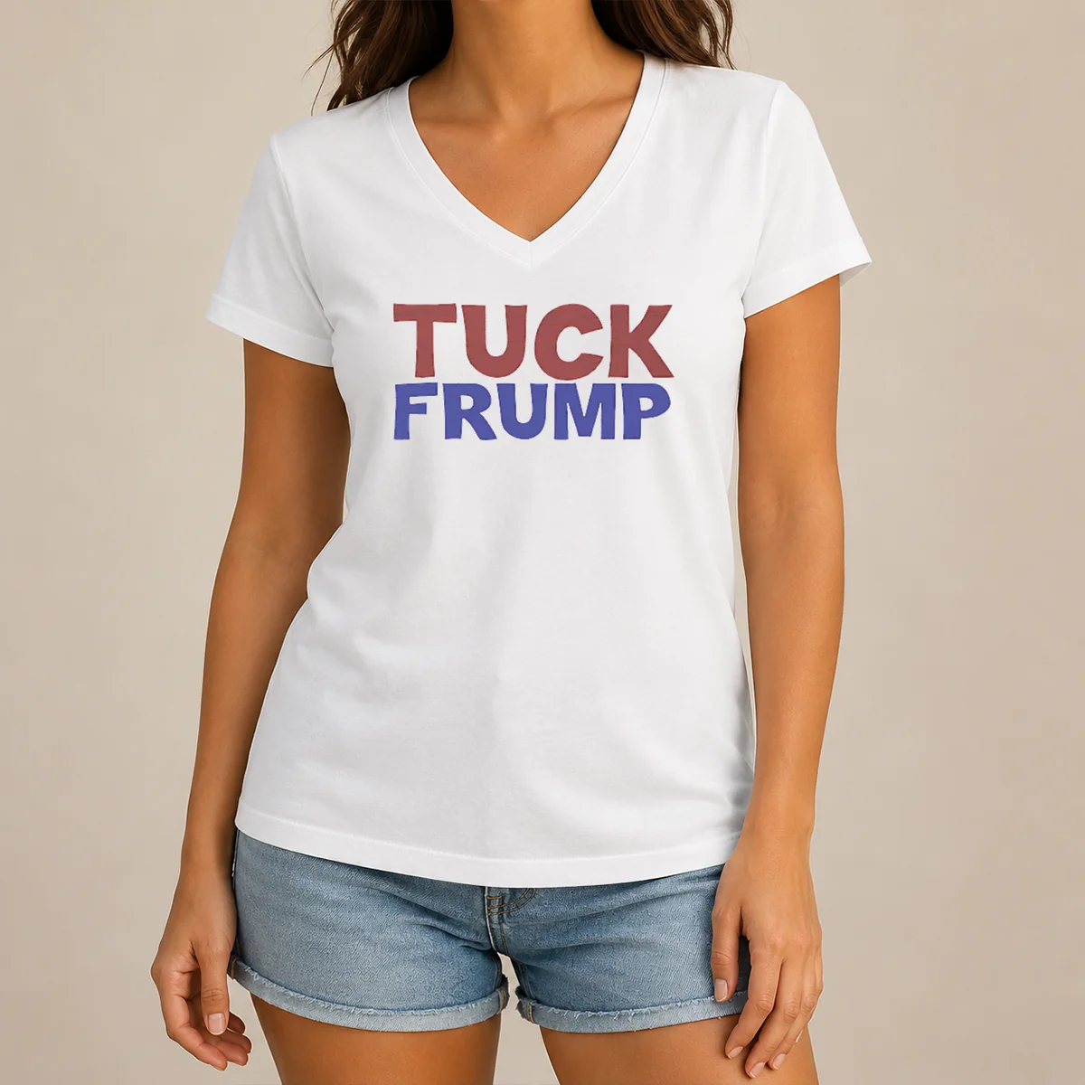Original Tuck Frump Political Satire V-Neck Shirt Original Tuck Frump Political Satire V-Neck Shirt