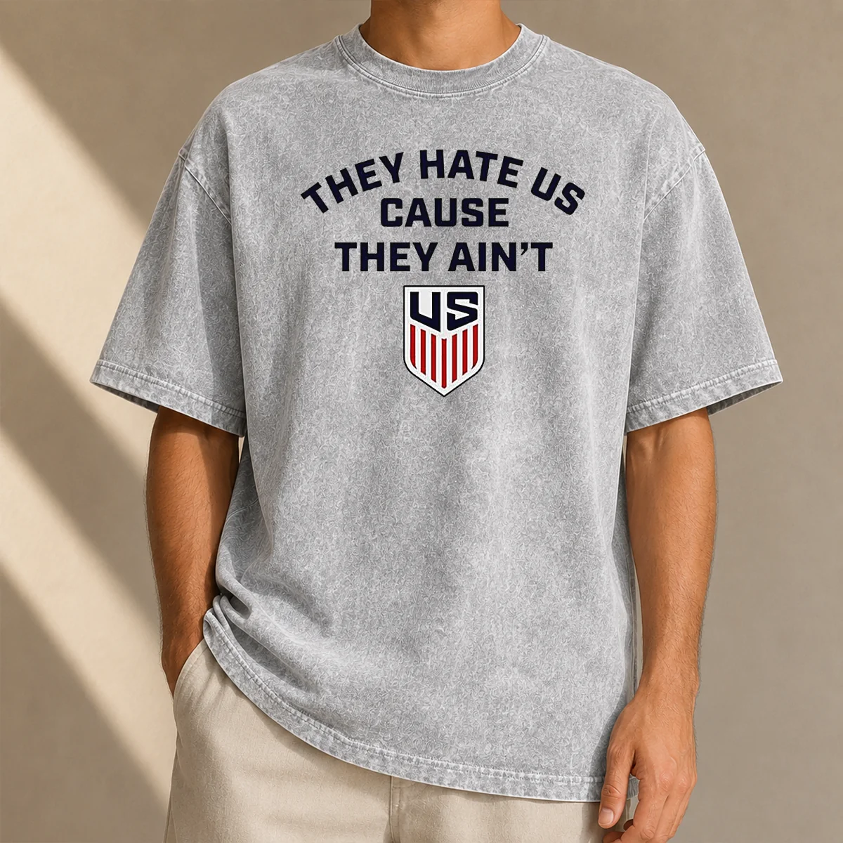 Original United States Men National Team They Hate US Cause They Ain'T US Washed T-Shirt