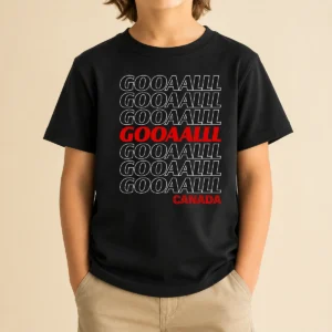 Premium Gooooalll Canada Soccer Fan Apparel For Game Day Kids T-Shirt