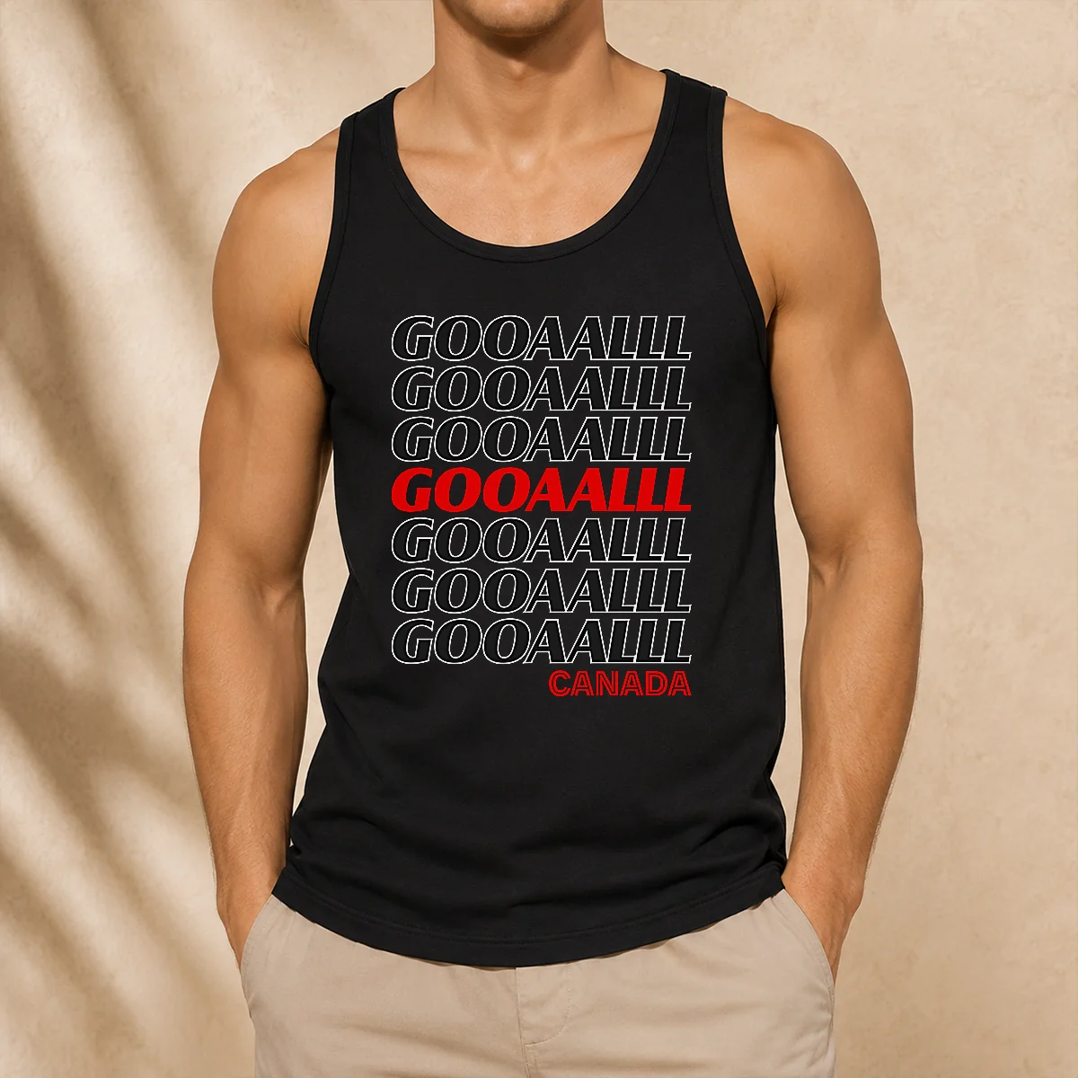 Premium Gooooalll Canada Soccer Fan Apparel For Game Day Tank Top