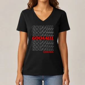 Premium Gooooalll Canada Soccer Fan Apparel For Game Day V-Neck Shirt