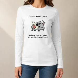 Premium Opossum I Stress About Stress Before There Is Even Stress To Stress About Long Sleeve Shirt