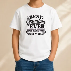 Premium Pretty Best Grandma Ever Family Celebration Silhouette Kids T-Shirt