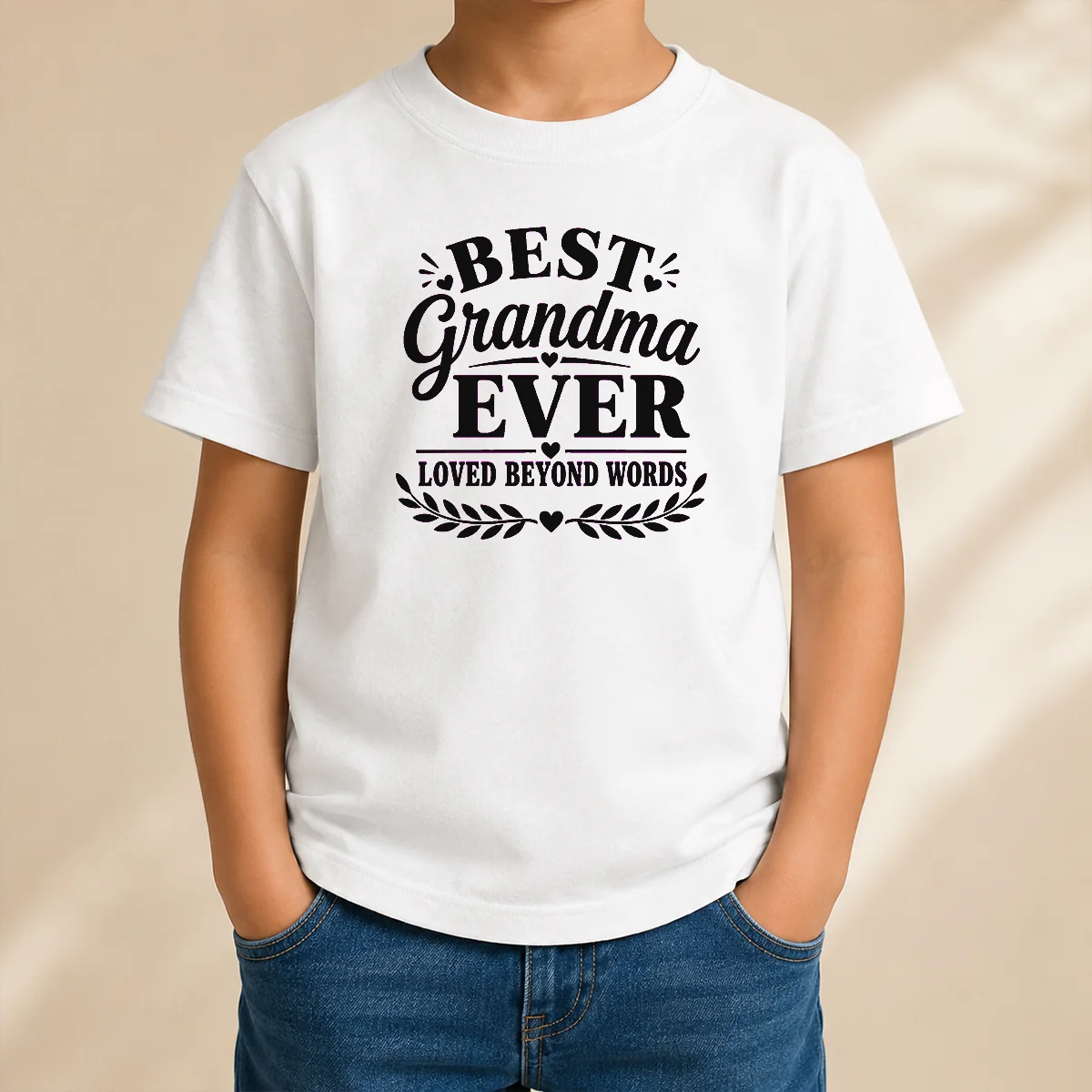 Premium Pretty Best Grandma Ever Family Celebration Silhouette Kids T-Shirt