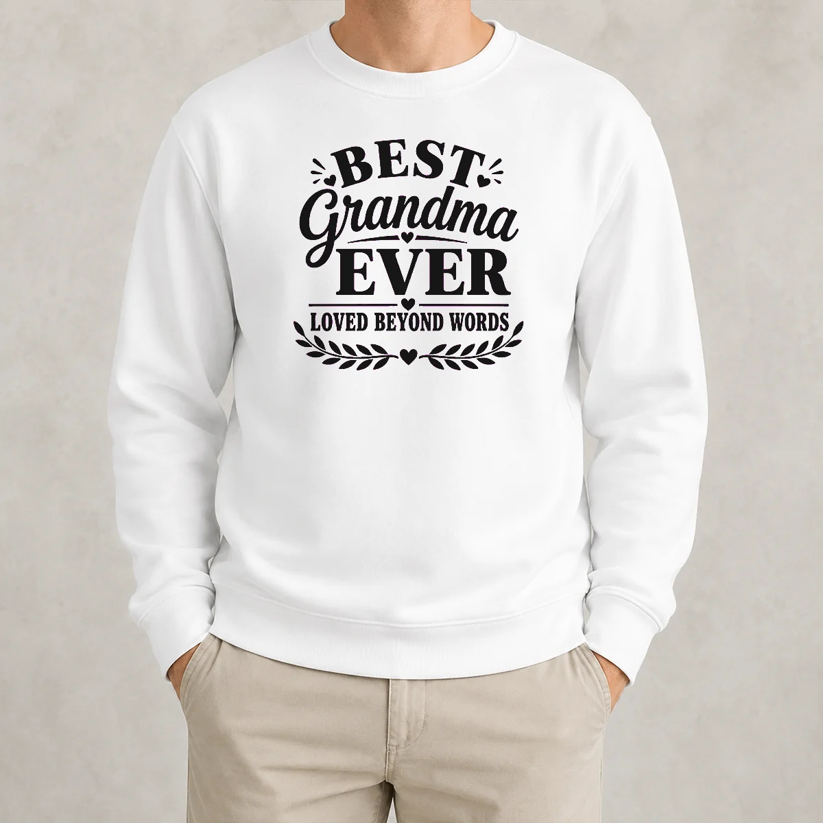 Premium Pretty Best Grandma Ever Family Celebration Silhouette Sweater