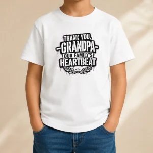 Premium Pretty Family Celebration Grandpa Thank You Stencil Kids T-Shirt