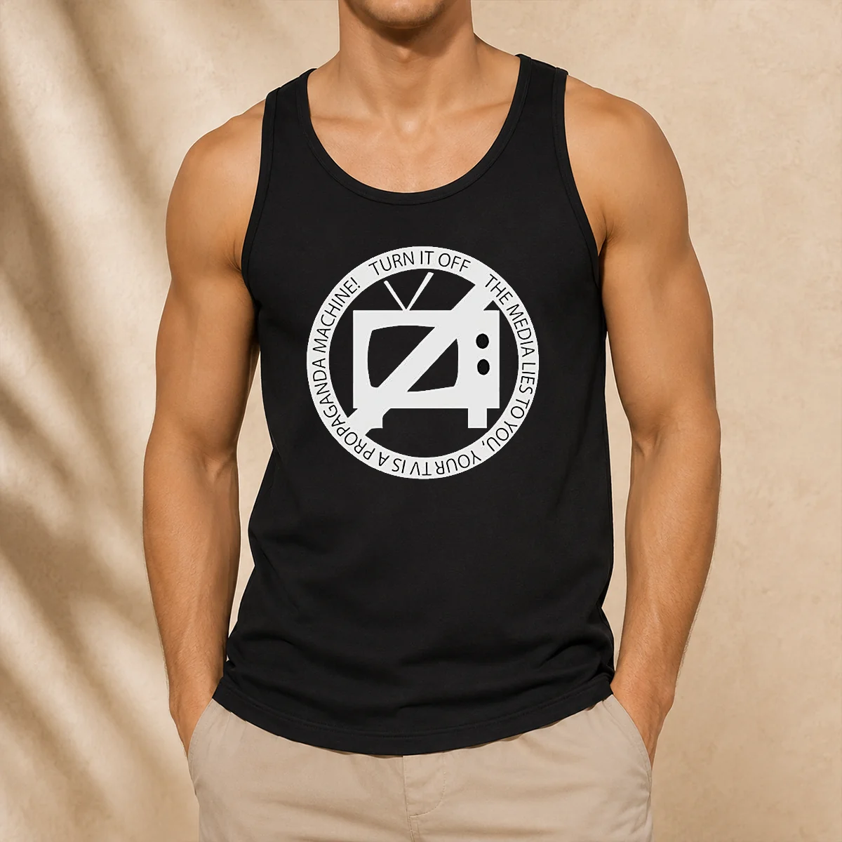 Premium Turn It Off The Media Lies To You Your TV Is A Propaganda Machine Tank Top