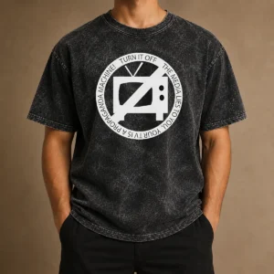 Premium Turn It Off The Media Lies To You Your TV Is A Propaganda Machine Washed T-Shirt