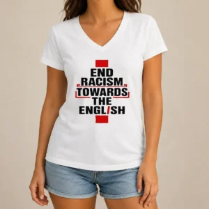 Pretty Awesome End Racism Towards The English V-Neck Shirt