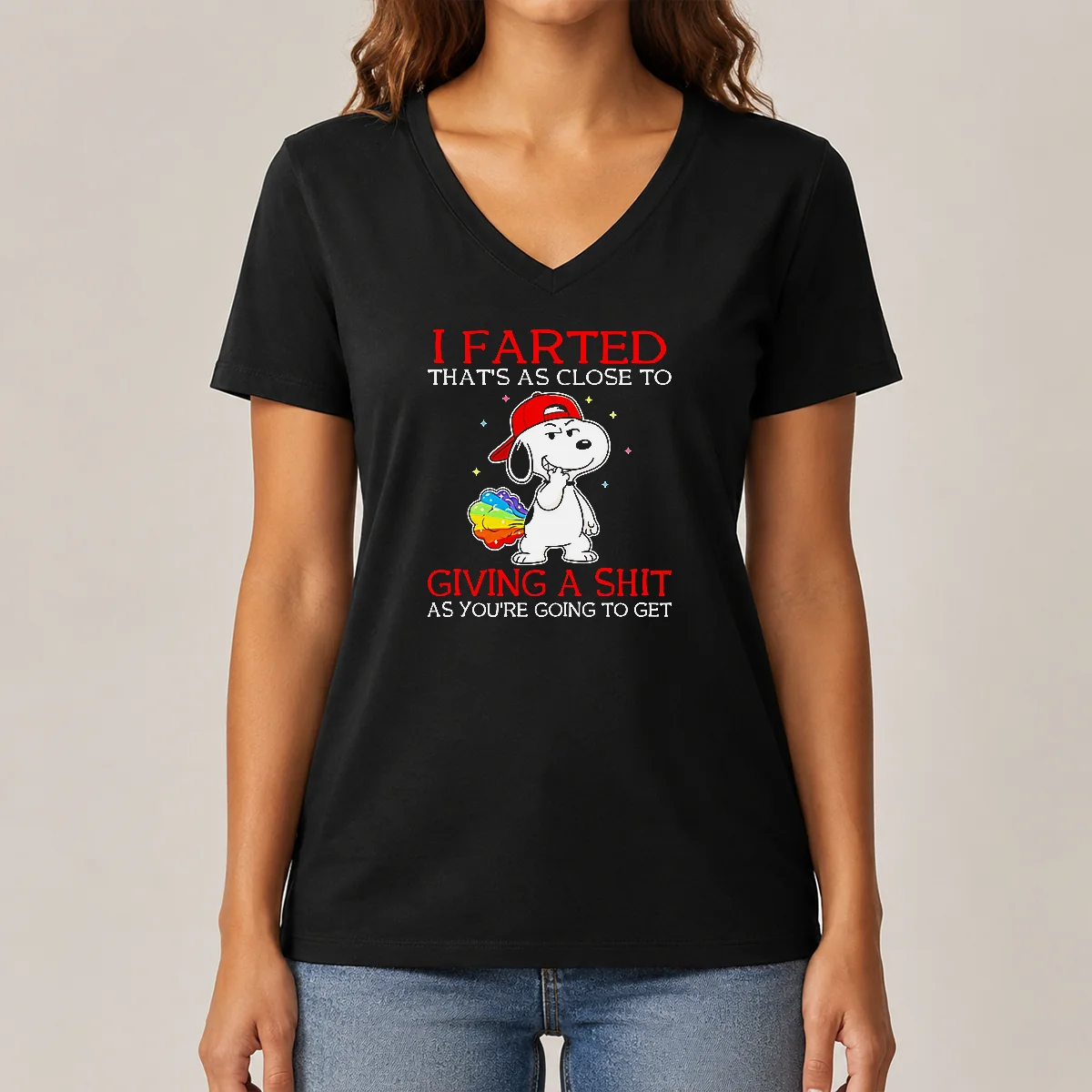 Pretty Funny Snoopy I Farted That'S V-Neck Shirt Pretty Funny Snoopy I Farted That'S V-Neck Shirt