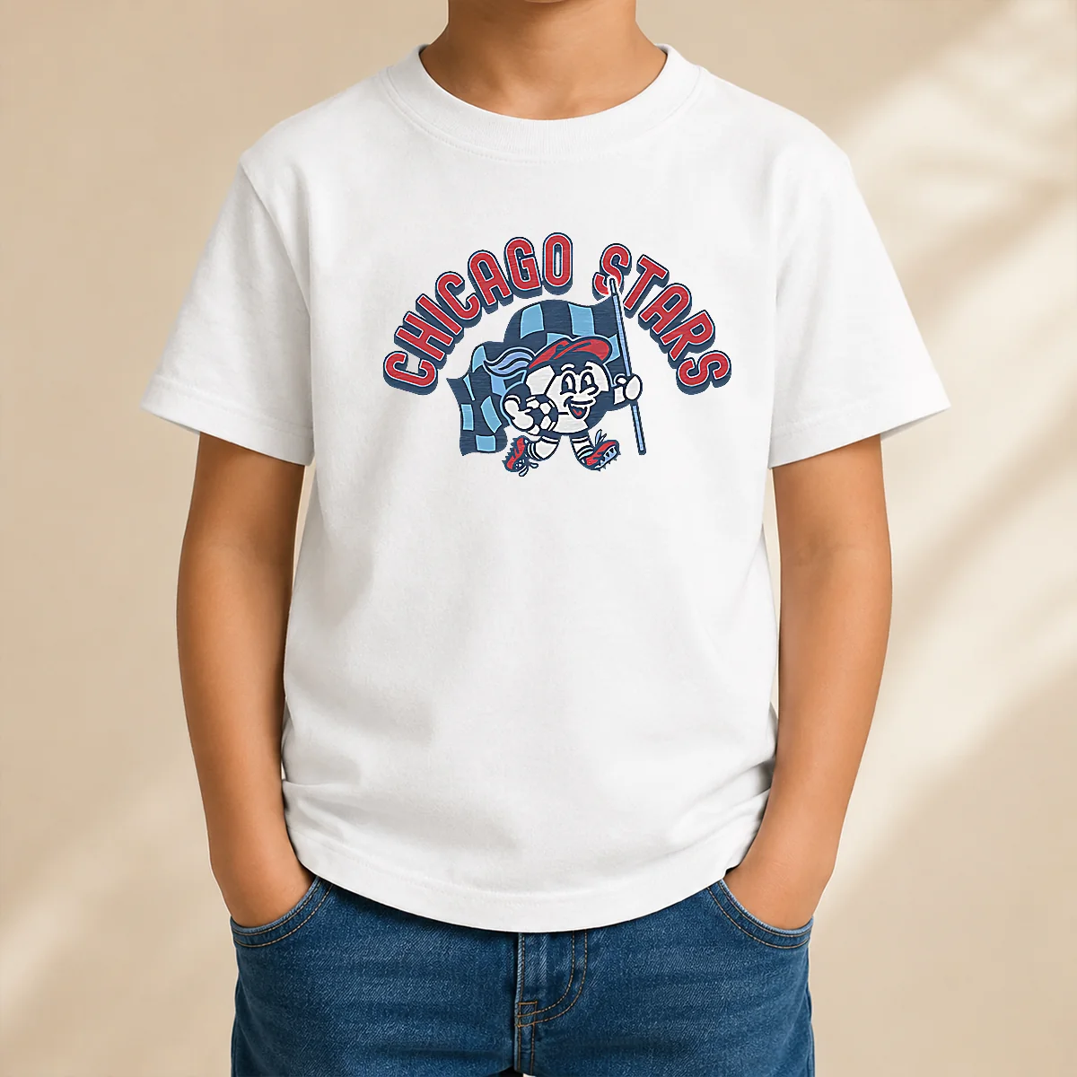 Pretty Good Kid'S Chicago Stars FC Soccer Player Blue Kids T-Shirt
