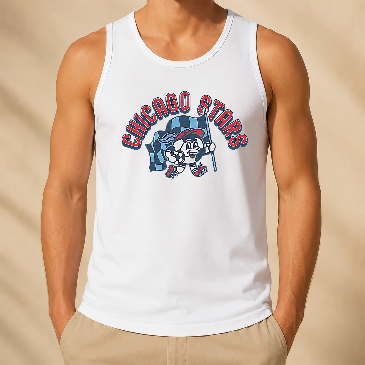 Pretty Good Kid'S Chicago Stars FC Soccer Player Blue Tank Top