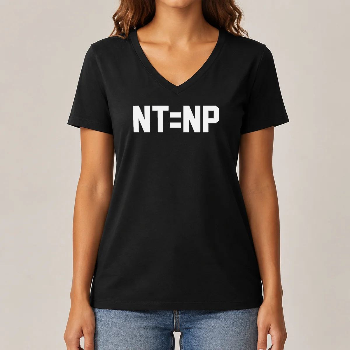 Pretty NT Equals NP V-Neck Shirt Pretty NT Equals NP V-Neck Shirt