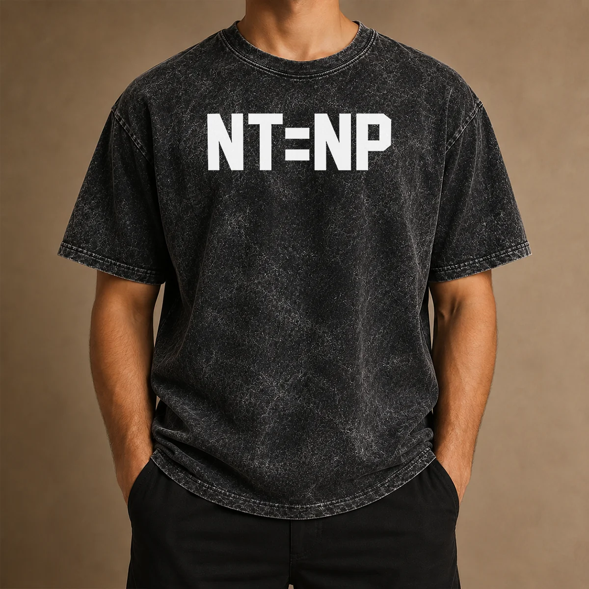 Pretty NT Equals NP Washed T-Shirt