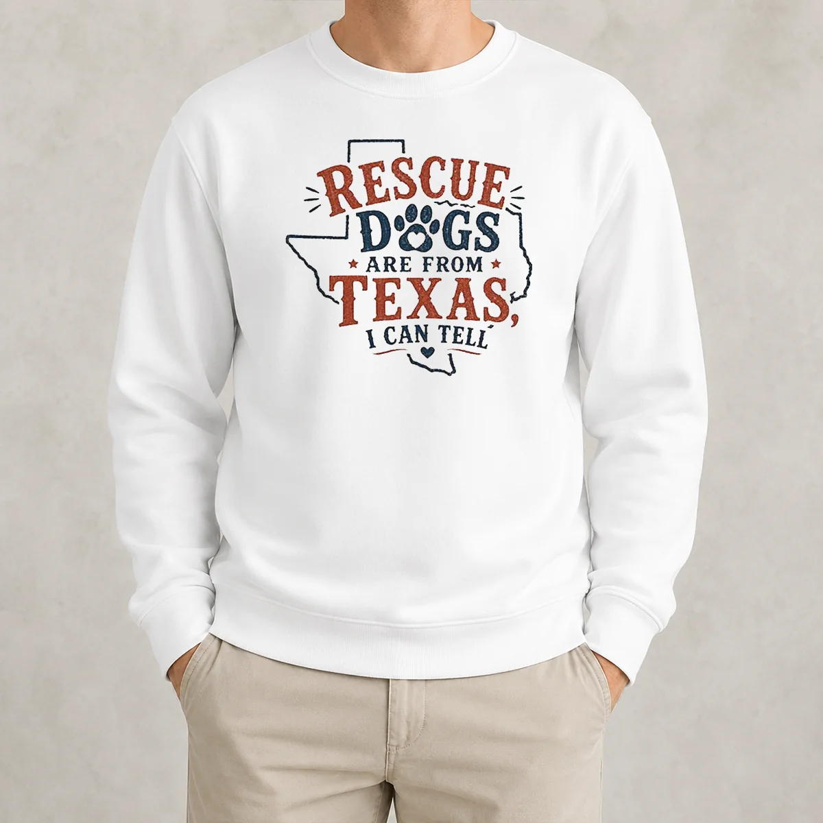 Pretty Rescue Dogs Are From Texas I Can Tell Sweater