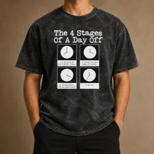 Pretty The 4 Stages Of A Day Off Washed T-Shirt