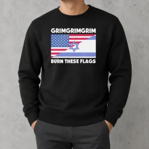 Pretty United States Israel Flag Grimgrimgrim Burn These Flags Sweater
