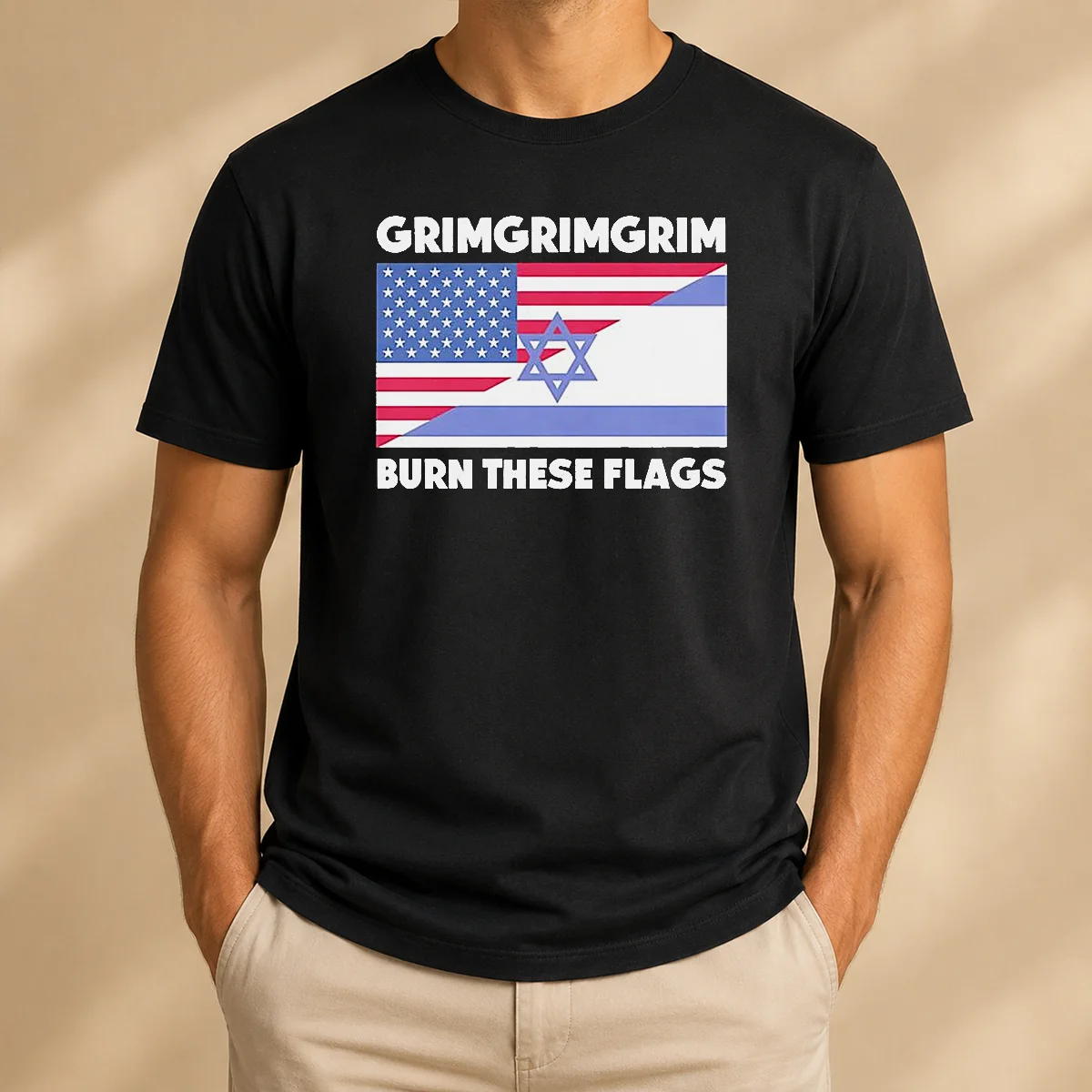 Pretty United States Israel Flag Grimgrimgrim Shirt Pretty United States Israel Flag Grimgrimgrim Shirt