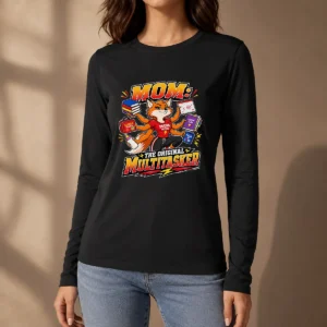 Proud Mom Original Multitasker Fox Illustration Long Sleeve Shirt