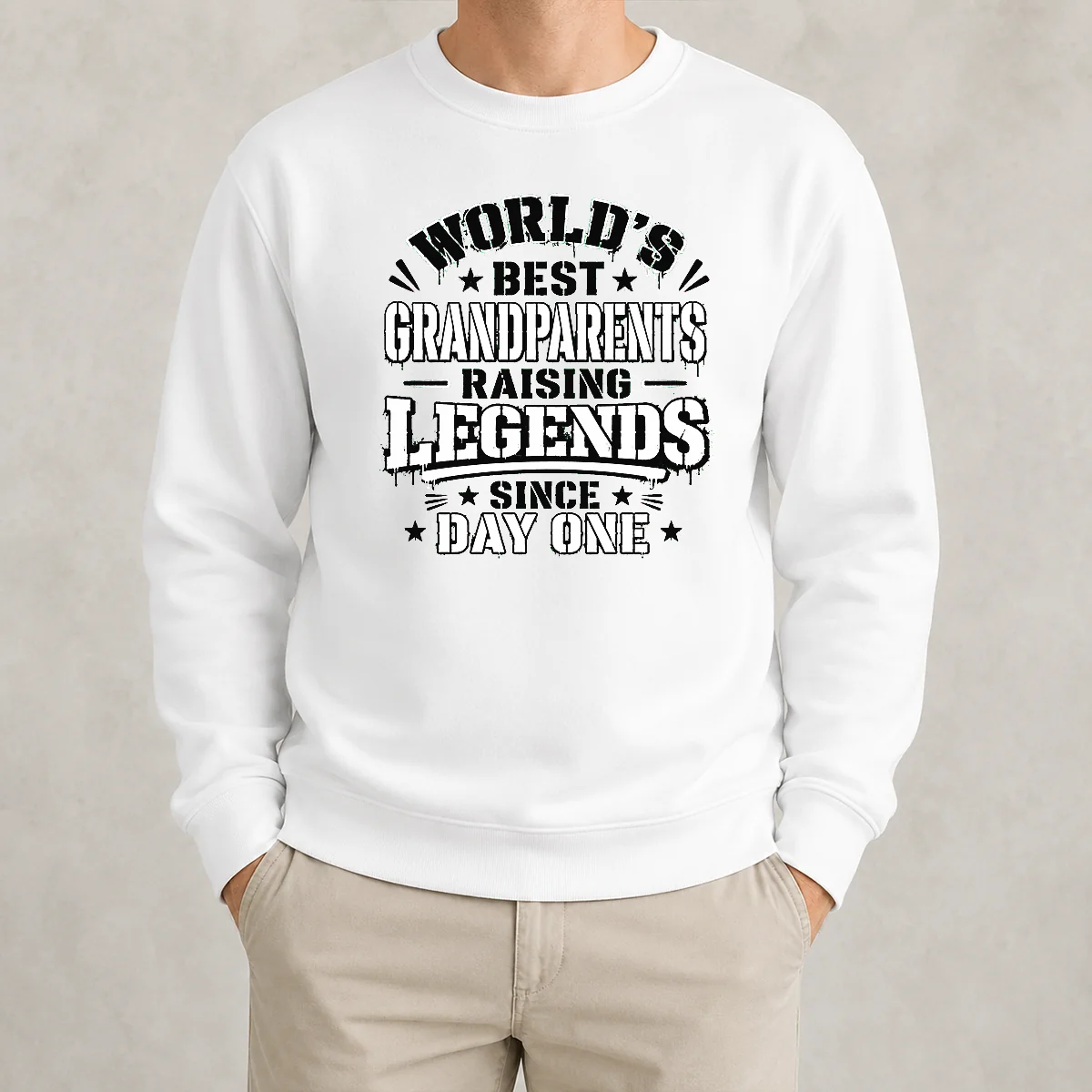 Top Funny Grandparents Day Stencil Shirt Celebrating Proud Legacy Sweater