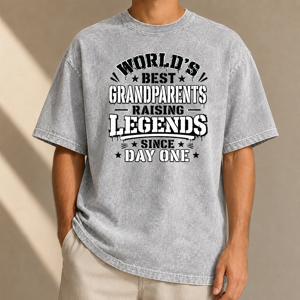 Top Funny Grandparents Day Stencil Shirt Celebrating Proud Legacy washed t shirt front view