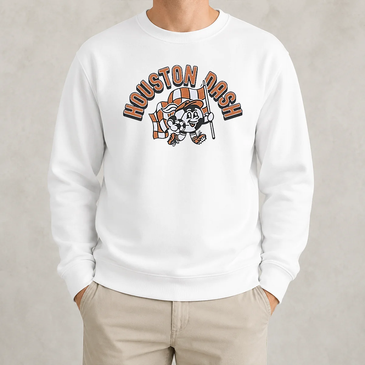 Top Funny Houston Dash Mascot Soccer Ball Character Sweater