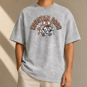 Top Funny Houston Dash Mascot Soccer Ball Character Washed T-Shirt